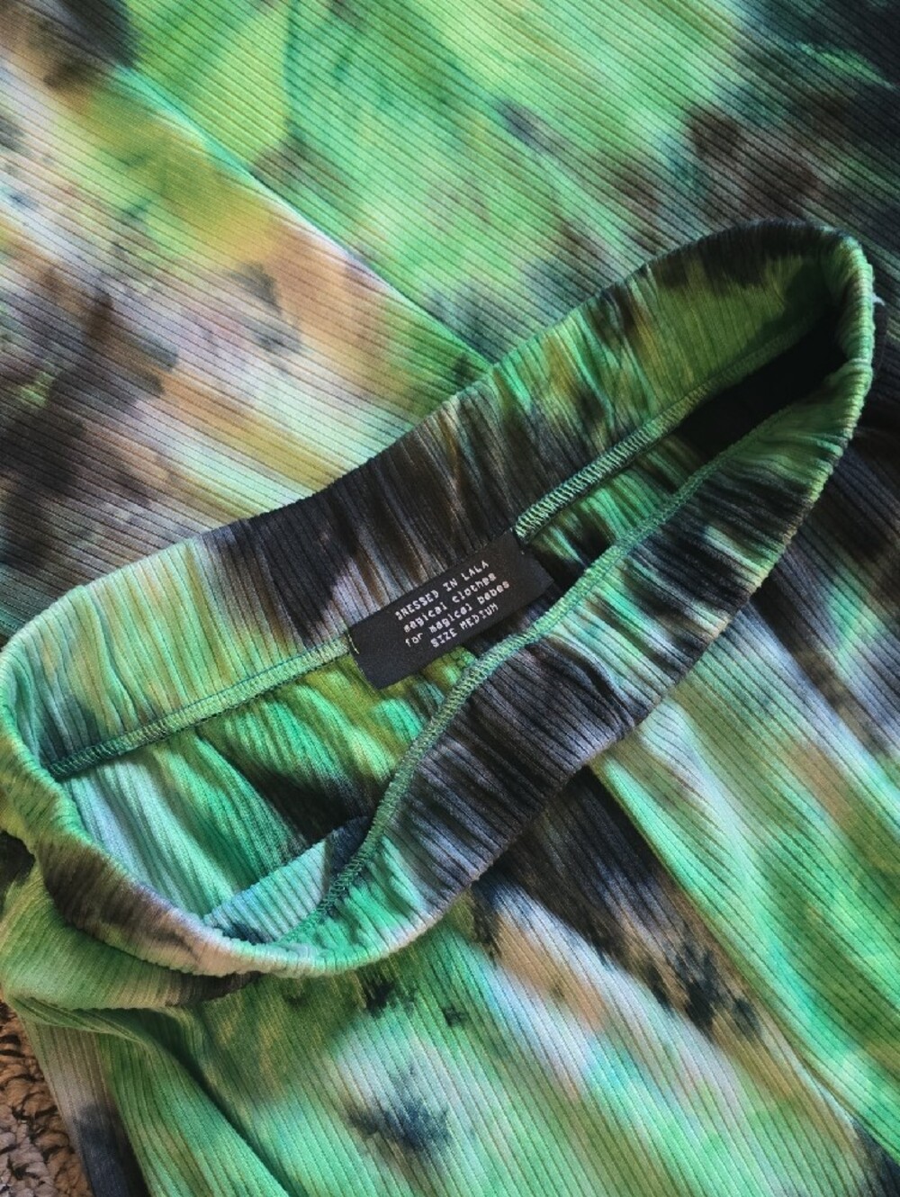 Dressed In LALA Tie-Dye Green and Black Set - Picture 2 of 4